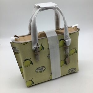 COACH Mollie 25‎ Lemon Print Satchel Crossbody Tote Bag Purse NWT